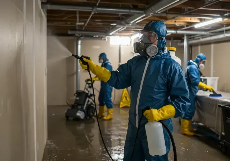 Basement Sanitization and Antimicrobial Treatment process in Kill Devil Hills, NC