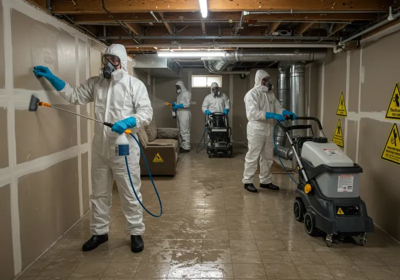 Basement Moisture Removal and Structural Drying process in Kill Devil Hills, NC